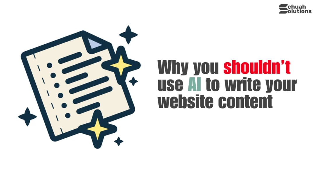 Why you shouldn’t use AI to write your website content cover image