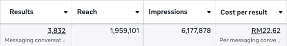 Result 2 of Successful Meta Advertising
