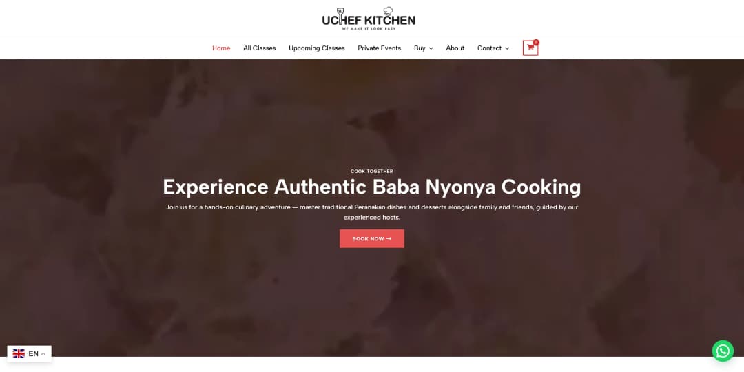 UChef Kitchen website screenshot