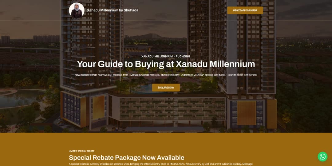 Xanadu Millennium by Shuhada website screenshot